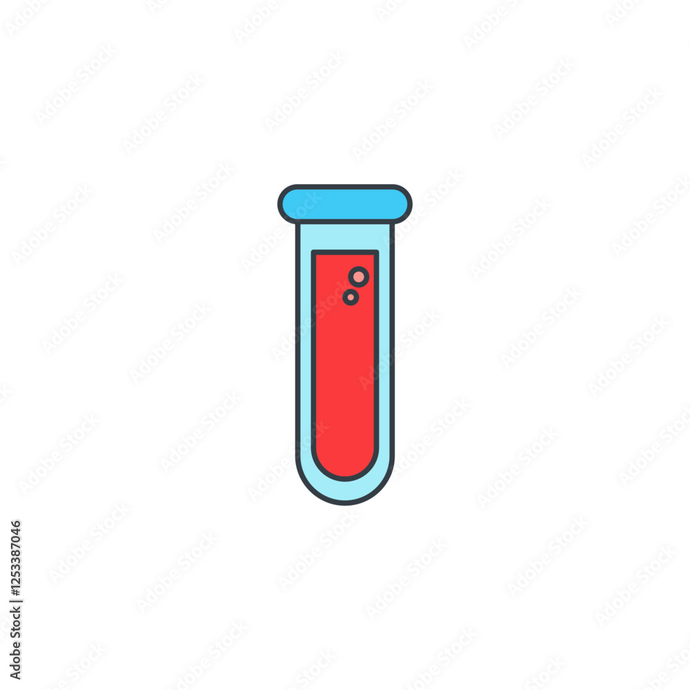 Test Tube icon symbol vector illustration isolated on white background Test Tube icon symbol vector illustration isolated on white background