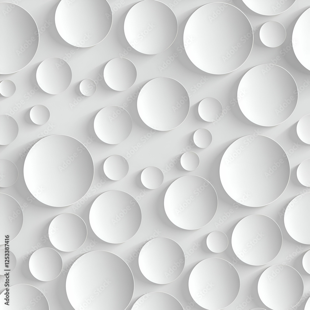 Abstract White Circles Pattern Background. Modern Geometric Design Abstract White Circles Pattern Background. Modern Geometric Design
