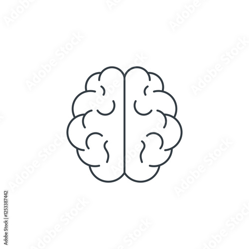 Brain icon symbol vector illustration isolated on white background