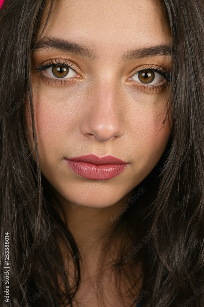 Obraz premium Expressive Portrait of a Young Woman