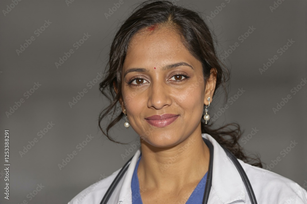 Elegant Portrait of an Indian Female Doctor Elegant Portrait of an Indian Female Doctor