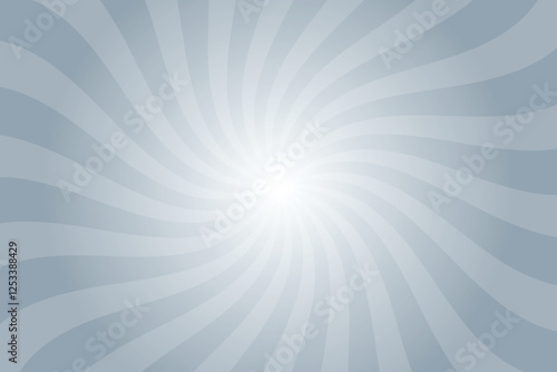 Cadet Gray Background with White Sun Ray. Swirl Sun Ray Lines Starburst. Abstract Texture with Light of Sunburst. Radial Beam of Sunlight. Retro Background with Flash. Design of Sunbeam.