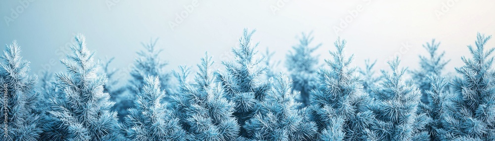 Meteorological phenomena concept. Snow-covered trees against a soft, wintry backdrop create a serene landscape. Meteorological phenomena concept. Snow-covered trees against a soft, wintry backdrop create a serene landscape.