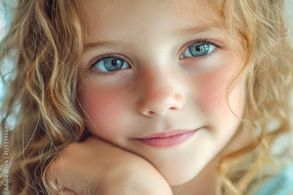 Beautiful girl thinking and smiling on white. Beautiful girl thinking and smiling on white.