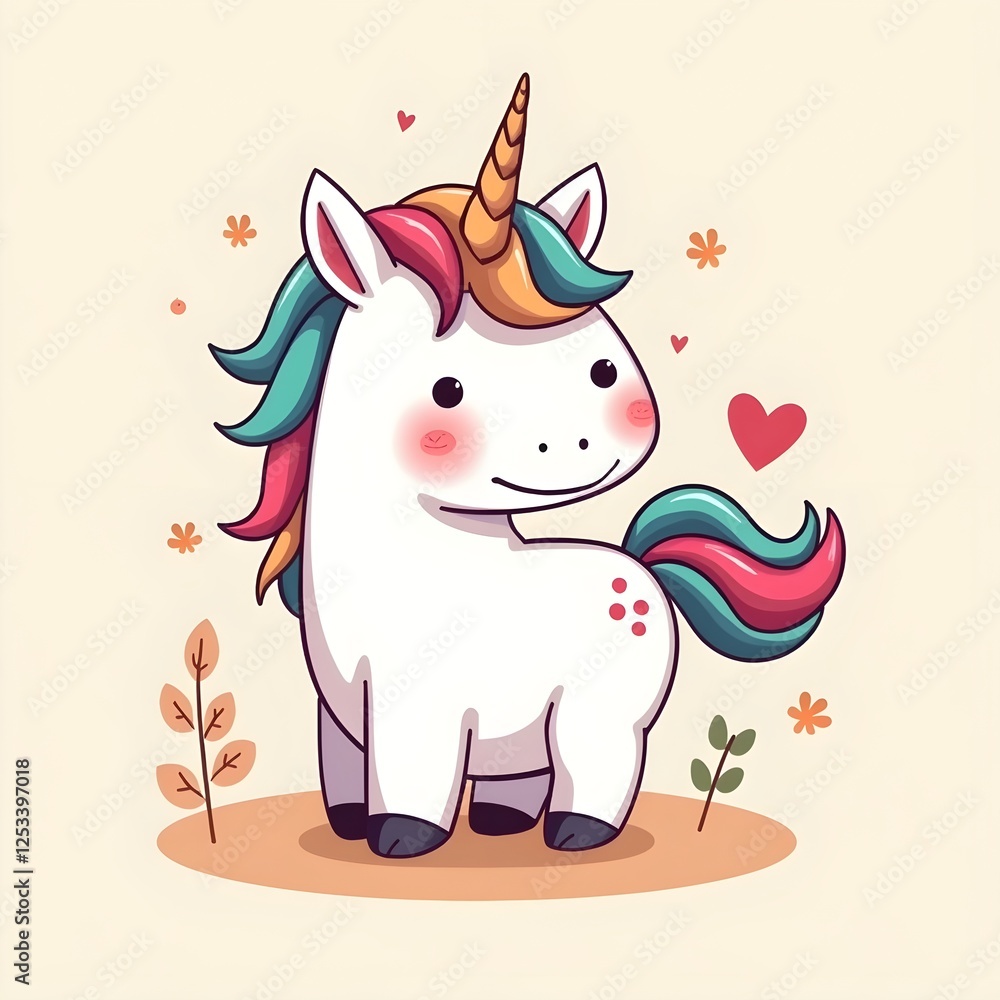 cute unicorn with cartoon vector icon illustration cute unicorn with cartoon vector icon illustration