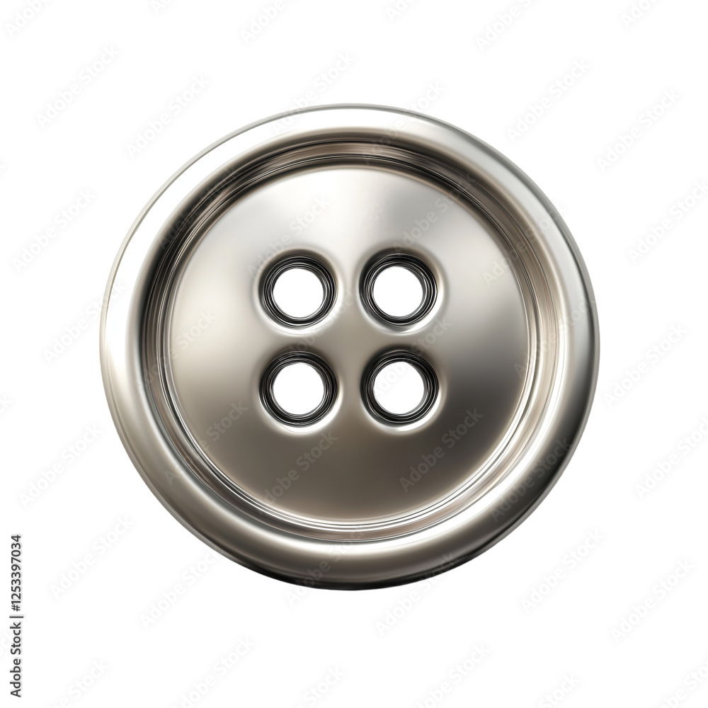 a button with four holes on a white background a button with four holes on a white background