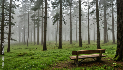 Le banc dans la forêt mystérieuse