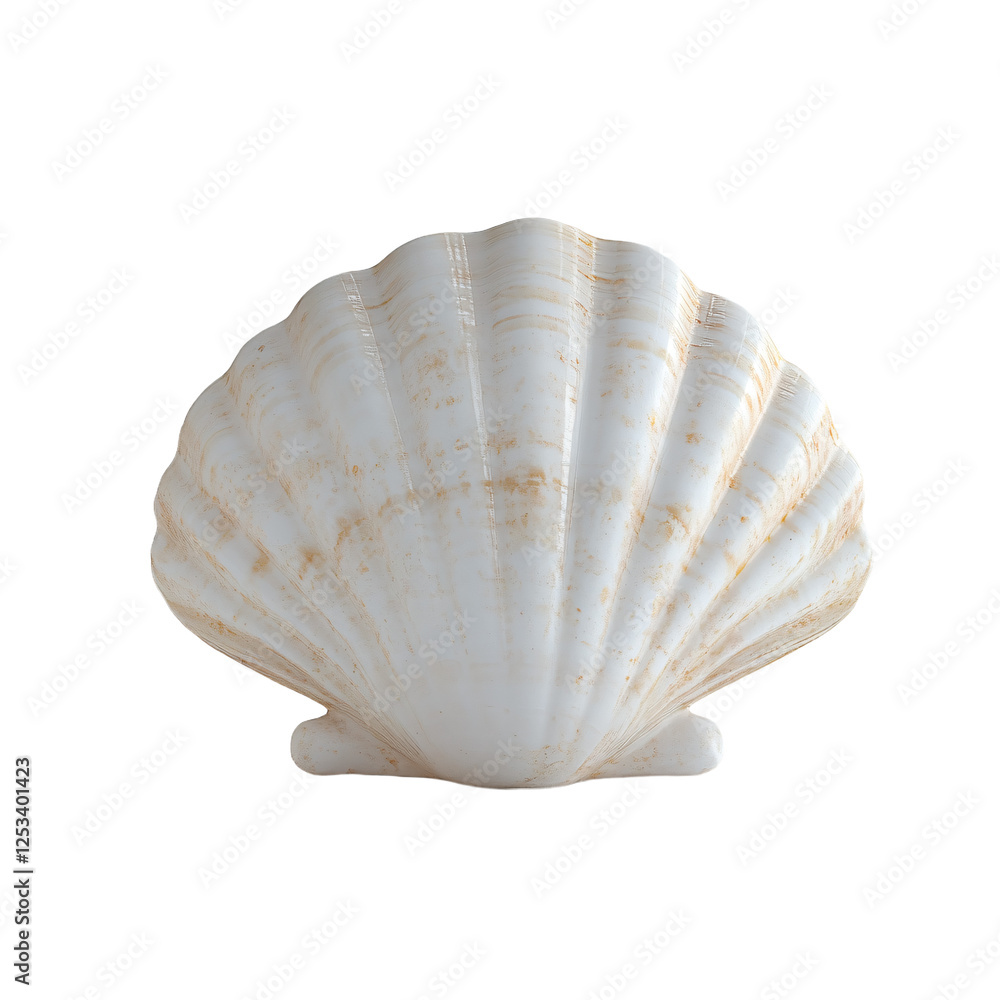 a white shell with a brown stripe on it a white shell with a brown stripe on it