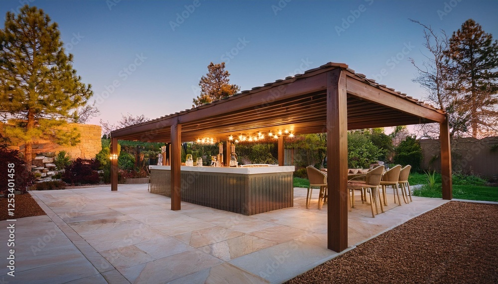 chinese pavilion in the garden