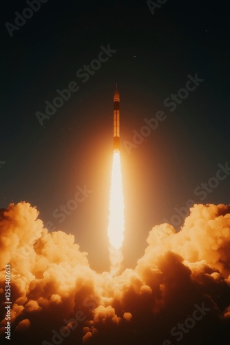 Rocket Launch at Dawn photo