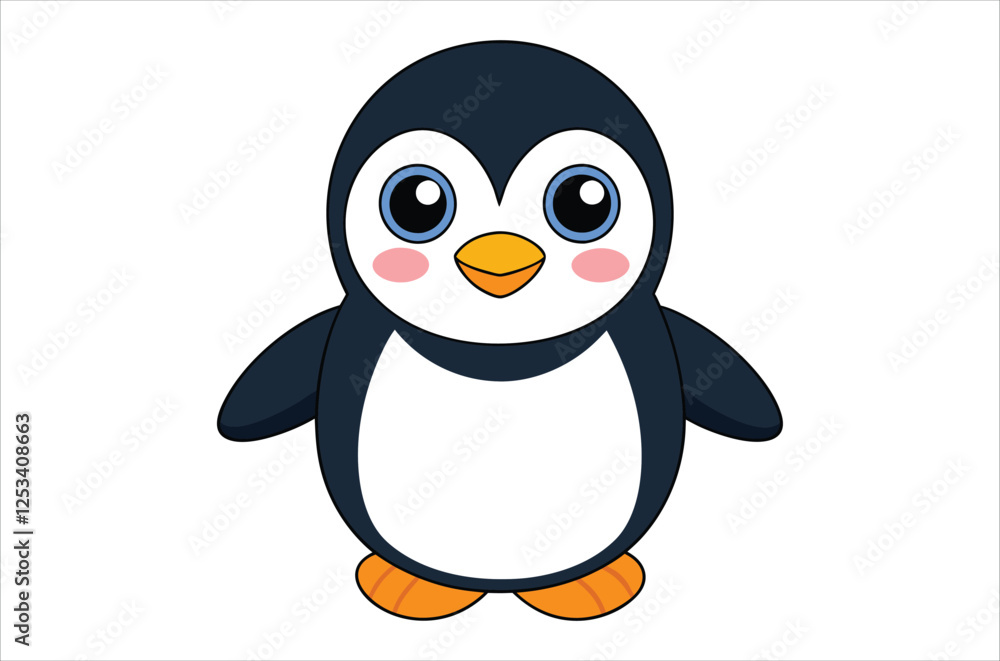 Obraz premium penguin vector, icon vector illustration, penguin silhouette of a penguin isolated on a white background, eps, png, svg, vector,