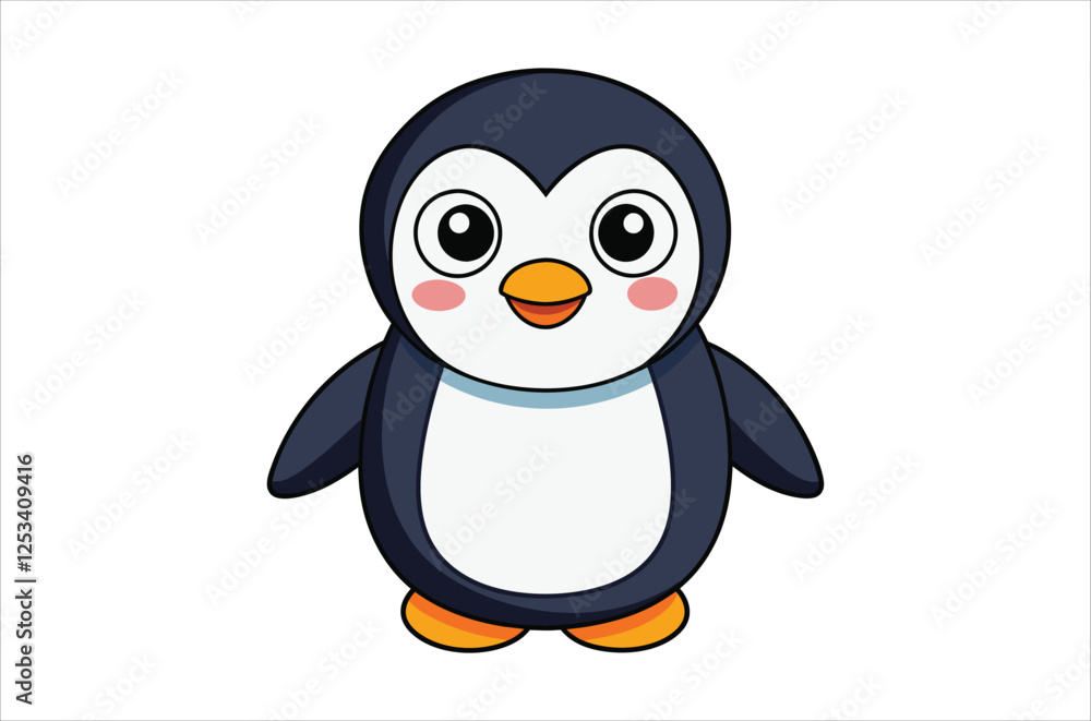 Obraz premium penguin vector, icon vector illustration, penguin silhouette of a penguin isolated on a white background, eps, png, svg, vector,