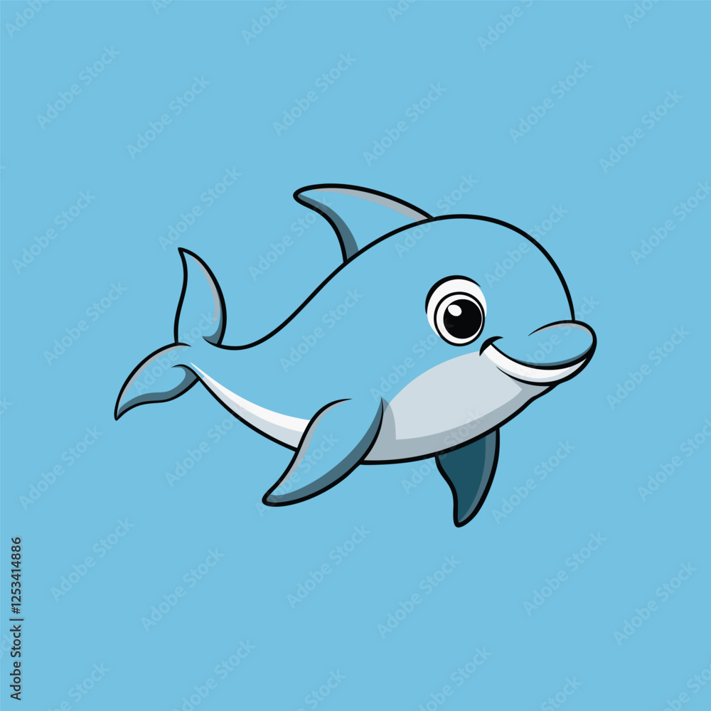 Fototapeta premium vector illustration of cartoon fish