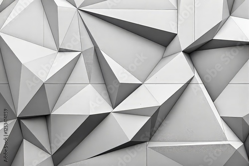 Abstract geometric pattern with triangular shapes on a monochromatic background. photo