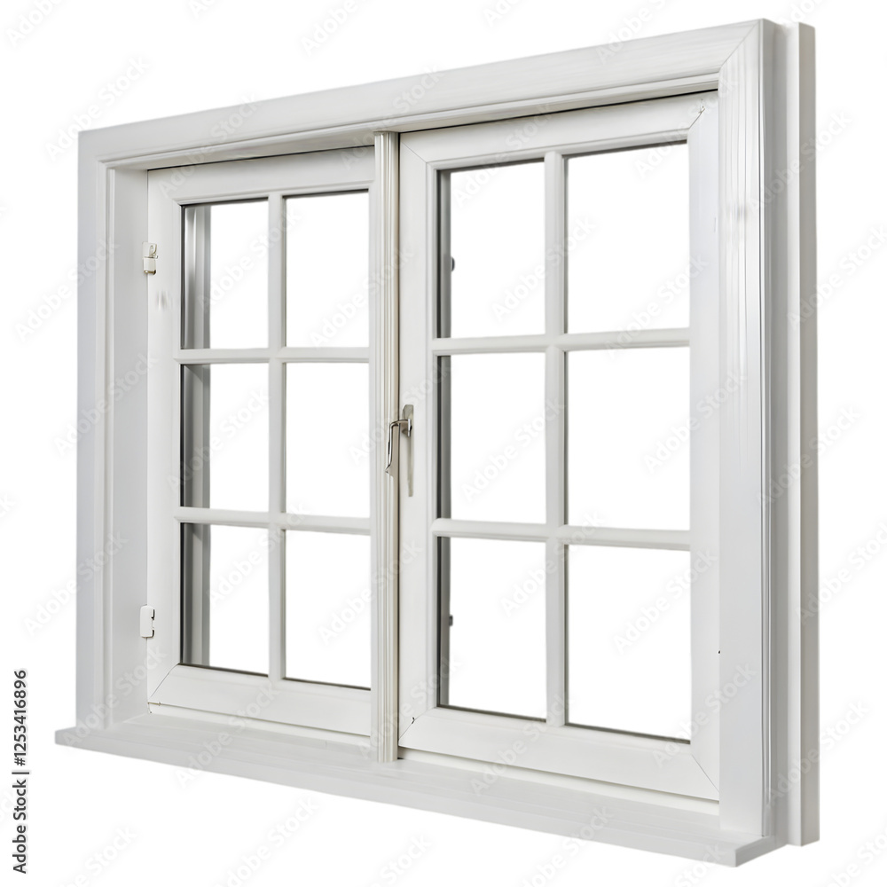 Rustic weathered wooden window frame with panes isolated Rustic weathered wooden window frame with panes isolated