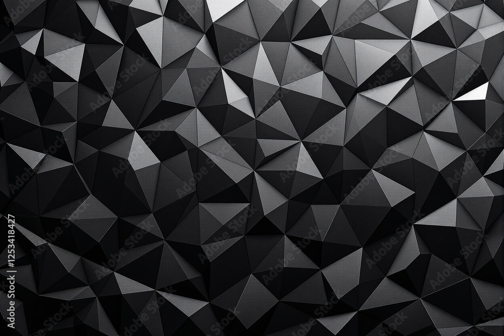 Obraz premium Geometric dark abstract background with triangular shapes.