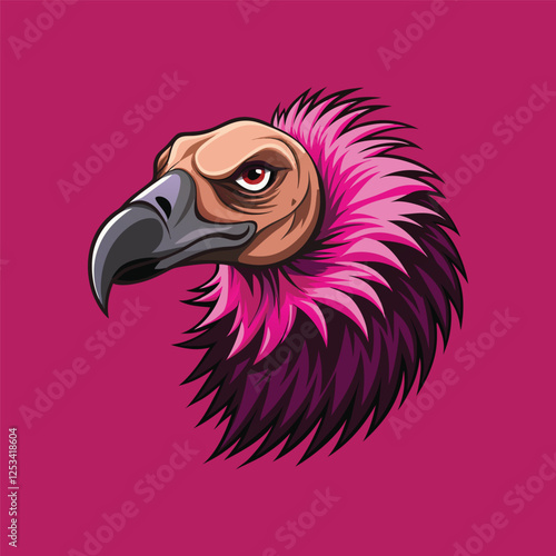 vulture heads vector illustration .eps