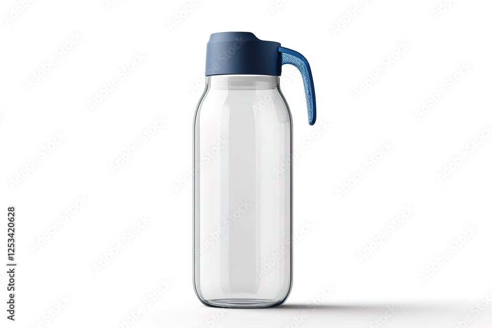 Hydration Hero: Close-up of a vibrant blue number 3 emblazoned on a sleek, clear plastic water bottle. Perfect for health, fitness, sports, and active lifestyle imagery. Crystal clear plastic shows Hydration Hero: Close-up of a vibrant blue number 3 emblazoned on a sleek, clear plastic water bottle. Perfect for health, fitness, sports, and active lifestyle imagery. Crystal clear plastic shows