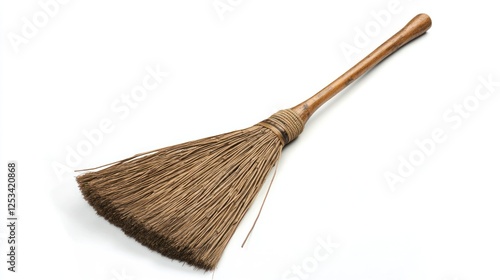 Wallpaper Mural A traditional broom with a wooden handle and natural bristles for cleaning. Torontodigital.ca