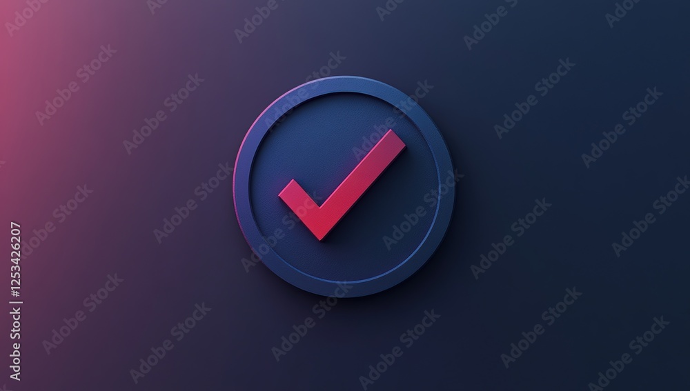 Red Checkmark in a Circle: Minimalist Design for Approval, Confirmation, or Success Red Checkmark in a Circle: Minimalist Design for Approval, Confirmation, or Success