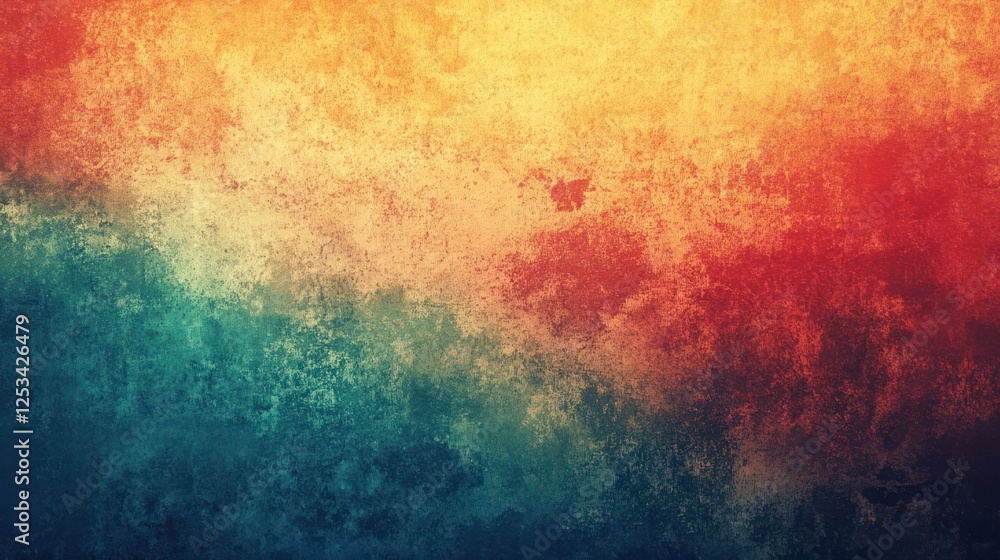 Obraz premium A vibrant abstract gradient with warm and cool tones blending seamlessly.
