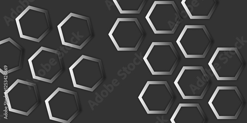 Hexagonal netting. Honeycomb background. Science Technologic Hexagonal Pattern Light Conceptual Illustration. Modern seamless pattern design with hexagonal molecular structures, technology. Realistic.