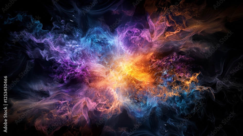 Vibrant color explosion in abstract art digital realm visual display cosmic environment dynamic perspective creative concept Vibrant color explosion in abstract art digital realm visual display cosmic environment dynamic perspective creative concept