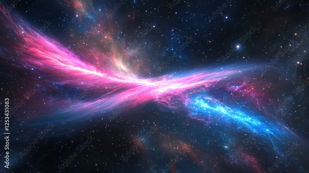 Celestial Nebula Cosmic Cloudscape Of Pink And Blue Hues Celestial Nebula Cosmic Cloudscape Of Pink And Blue Hues