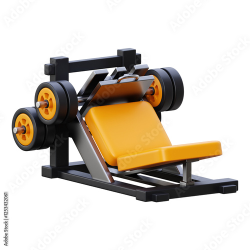 Leg Press Machine 3D Illustration
