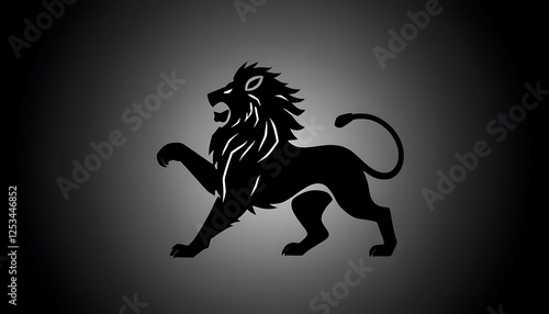 Black Silhouette Of A Galloping Horse