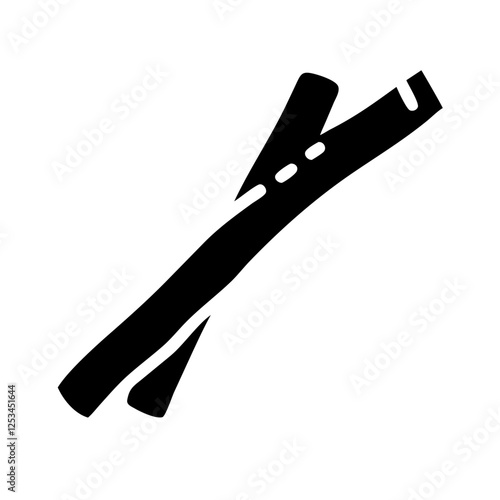 Ramadan Miswak Silhouette - Clean and Minimalist Vector for Islamic Hygiene Themes