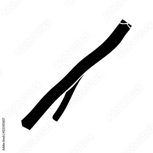 Ramadan Miswak Silhouette - Clean and Minimalist Vector for Islamic Hygiene Themes