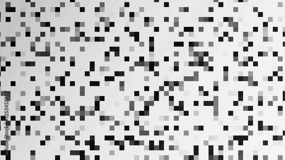 Fototapeta premium Black and white digital pixels background