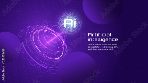 Hi-tech digital technology futuristic circuit digital. Abstract futuristic design. AI, artificial intelligence. Modern futuristic design. Global network connection technology. vector illustration.
