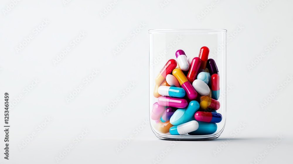 a closeup of a new drug formula in a glass beaker, biotech innovation, realistic lighting, isolated on white background a closeup of a new drug formula in a glass beaker, biotech innovation, realistic lighting, isolated on white background