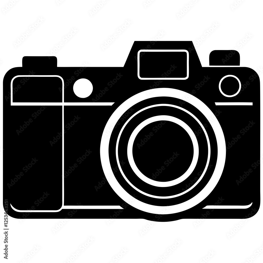 Camera vector silhouette illustration Camera vector silhouette illustration