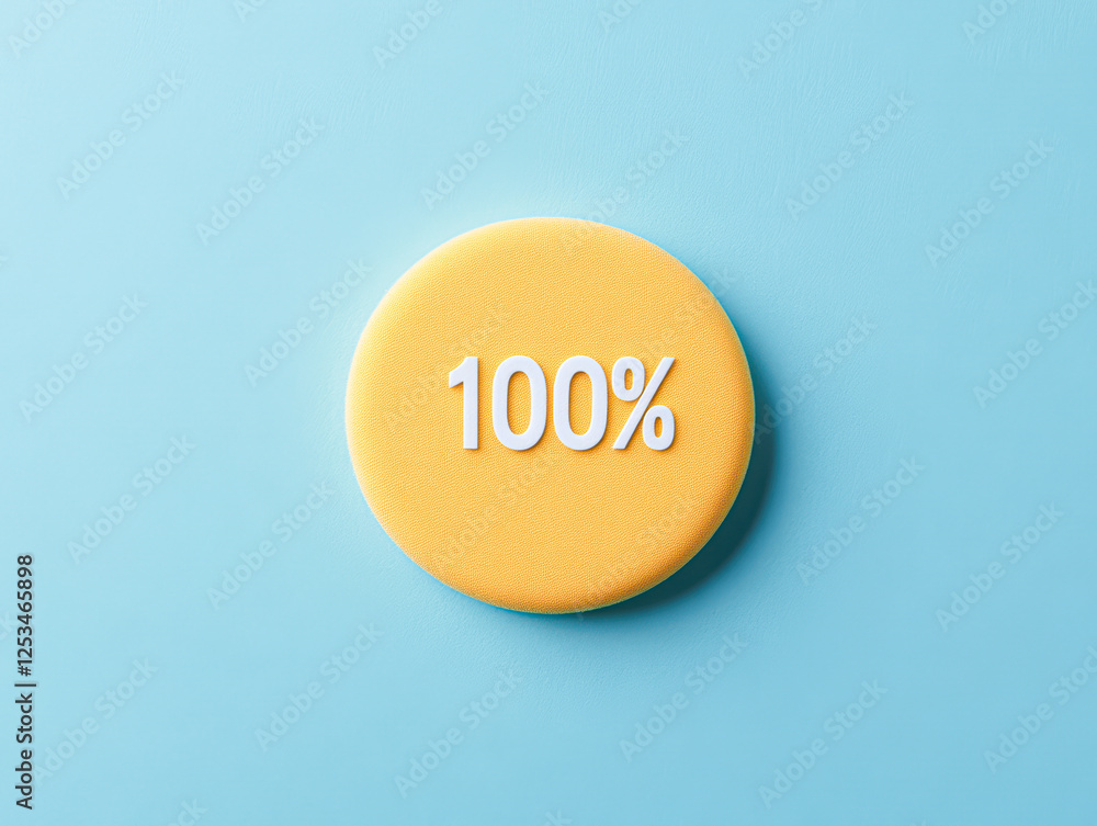 Minimalist graphic design 100% success rate badge for business achievement Minimalist graphic design 100% success rate badge for business achievement