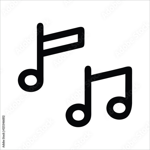 Floating Music Notes on a Black Background  
