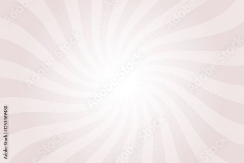 Pink gray background with white sun ray. Swirl sun ray lines starburst. Abstract texture with light of sunburst. Radial beam of sunlight. Retro background with flash. Design of sunbeam.