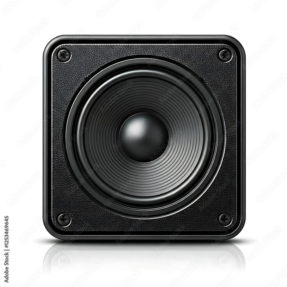 Mini speaker for home white background. Mini speaker for home white background.