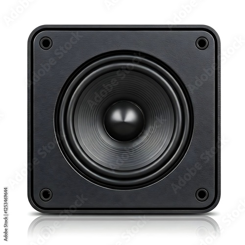 Mini speaker for home white background.
