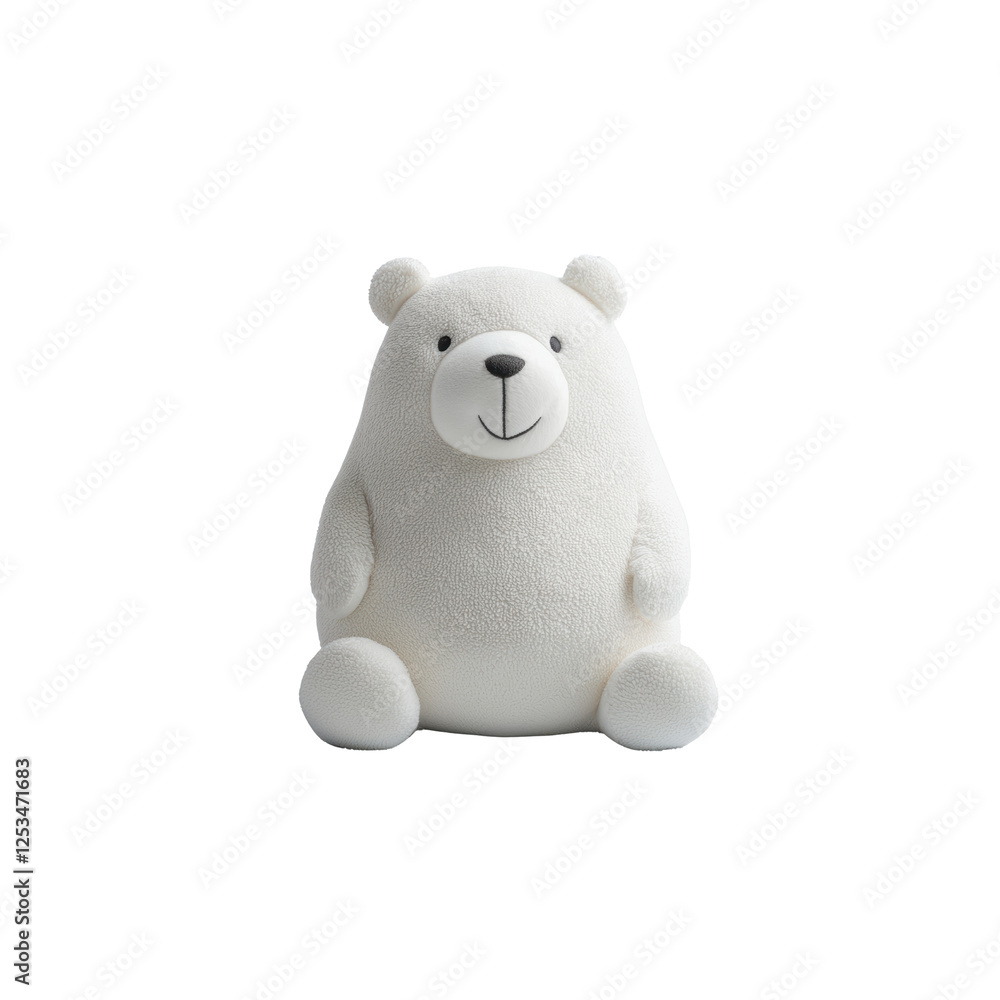Cute White Plush Bear Toy with Soft Texture and Friendly Expression Cute White Plush Bear Toy with Soft Texture and Friendly Expression