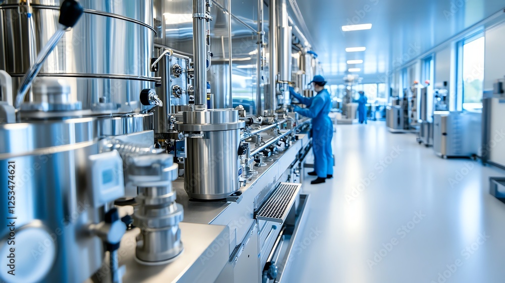 Ultramodern bioengineering facility where scientists manipulate genetic code for personalized drug therapies Ultramodern bioengineering facility where scientists manipulate genetic code for personalized drug therapies