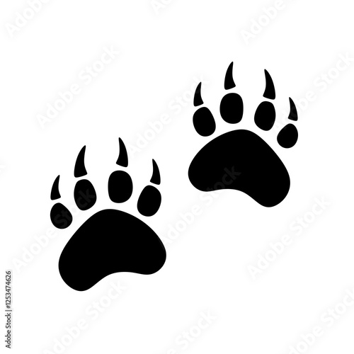 bear footprints silhouette