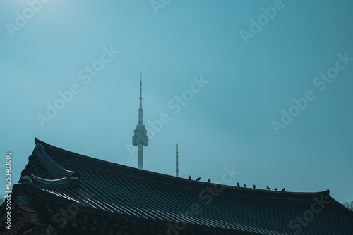 남산 한옥 마을에서 보는 전경