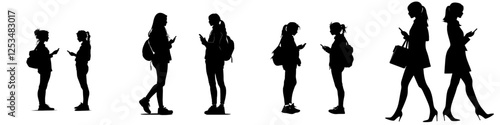 Two women, standing apart, are engrossed in their shopping experience