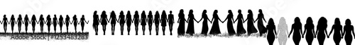 Black silhouettes of women