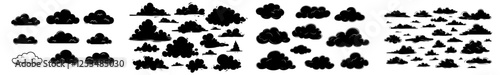 silhouettes of modern clouds for an architecture render background set 2silhouettes of contemporary clouds used as a background in set 2 of an architecture rendermodern cloud silhouettes serving as