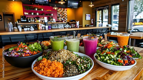 Healthy Bowls at a Modern Cafe photo