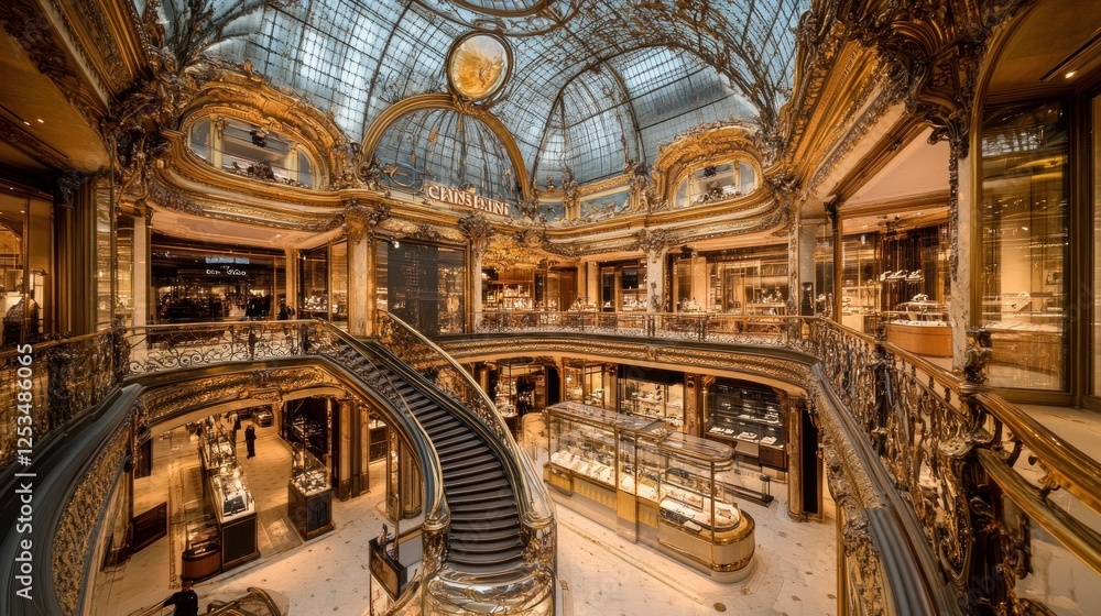 Obraz premium Magnificent Interior of a Parisian Luxury Boutique